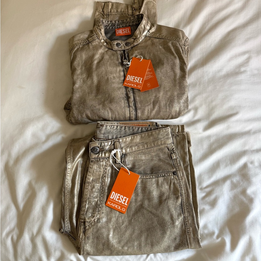 Karol G x Diesel Collab Jacket and Shorts
